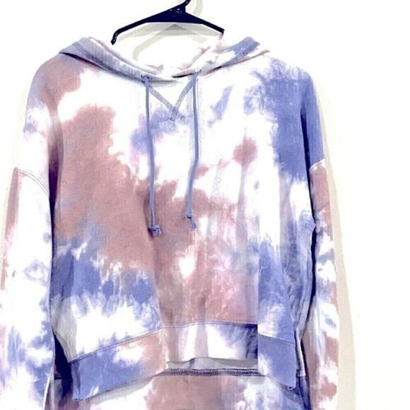 New Hippie Rose JuniorsFleece Hoodie Blue Lilac Tie Dye,New size S and XS - Picture 6 of 6